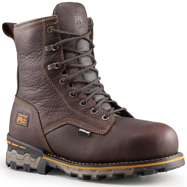 TIMBERLAND PRO Men's 8 in. Boondock Composite Toe Insulated Waterproof Work Boots, Dark Brown