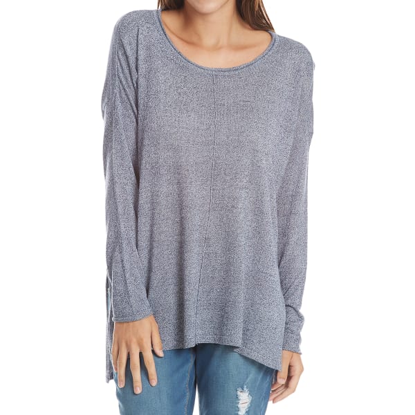 THYME & HONEY Women's Marled Drop Shoulder Long-Sleeve Sweater