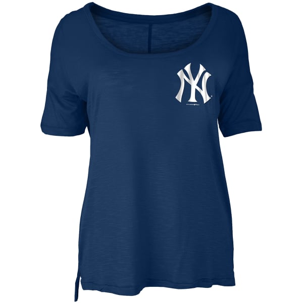 NEW YORK YANKEES Women's Baby Jersey Slub Scoop Neck Long-Sleeve Tee