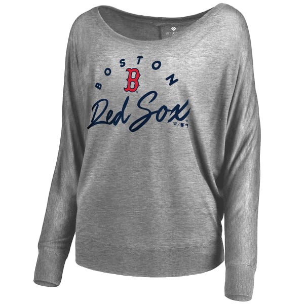 BOSTON RED SOX Women's Dual-Blend Heather Long-Sleeve Tee