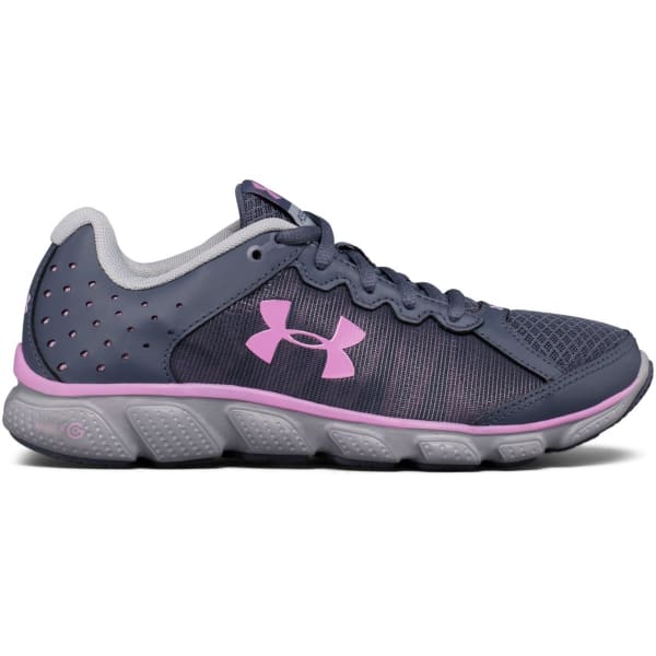 UNDER ARMOUR Women's Micro G Assert 6 Running Shoes, Gray/Icelandic Rose