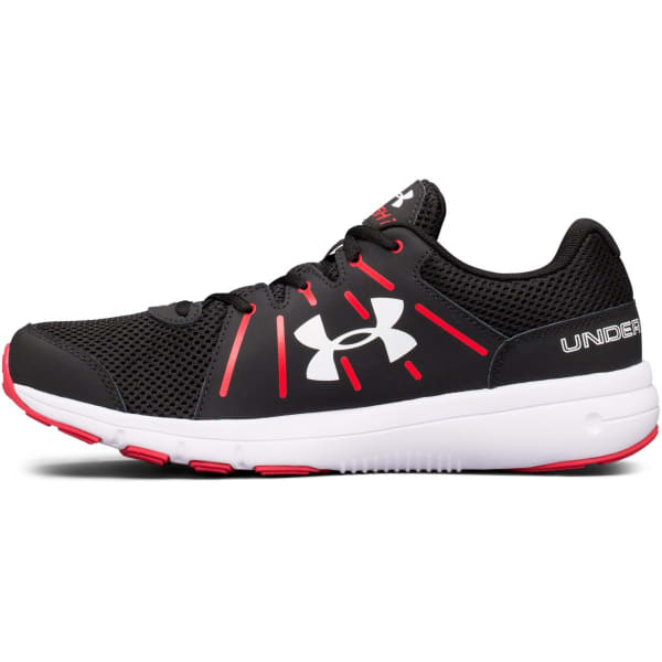 UNDER ARMOUR Men's Dash RN 2 Running Shoes, Black/Red