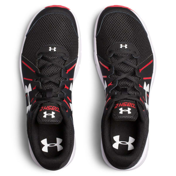 UNDER ARMOUR Men's Dash RN 2 Running Shoes, Black/Red