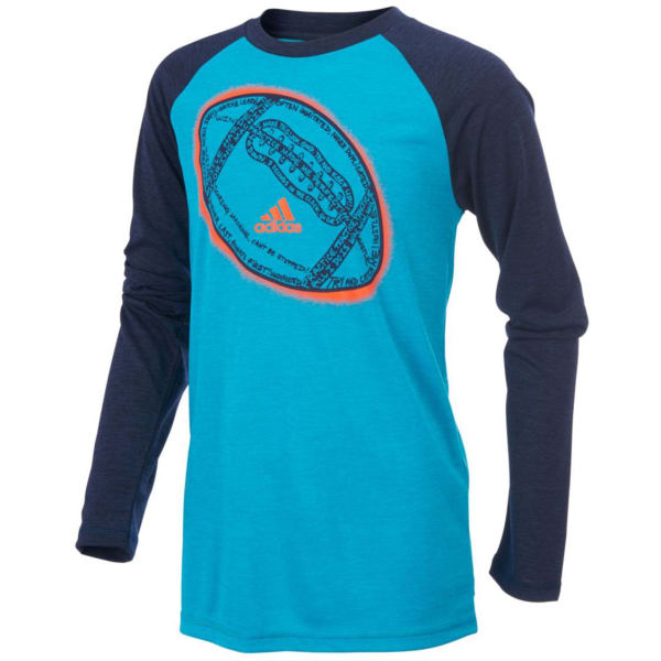 ADIDAS Boys' Ball Performance Raglan Long-Sleeve Tee