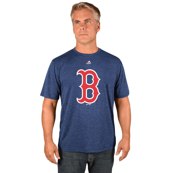 BOSTON RED SOX Men's Synthetic Wordmark Poly Short-Sleeve Tee