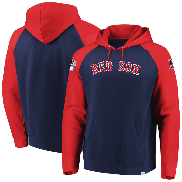 BOSTON RED SOX Men's With Attitude Raglan Pullover Hoodie