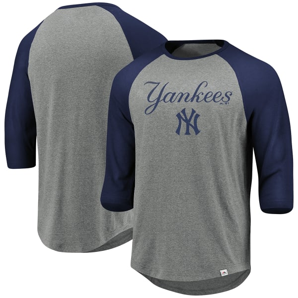 NEW YORK YANKEES Men's This Season Tri-Blend Raglan ¾-Sleeve Tee