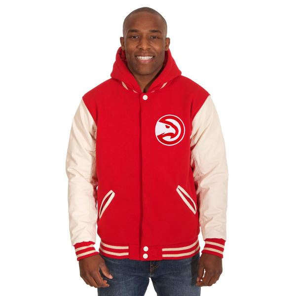 ATLANTA HAWKS Men's Reversible Fleece Hooded Jacket