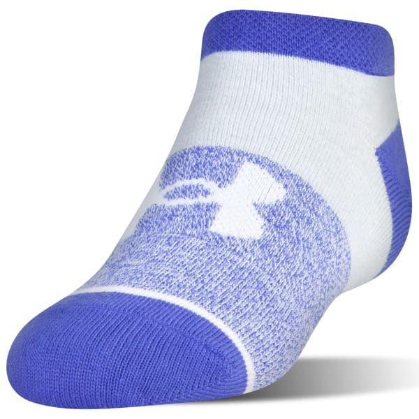 UNDER ARMOUR Big Girls' UA Essential No-Show Socks, 6-Pack