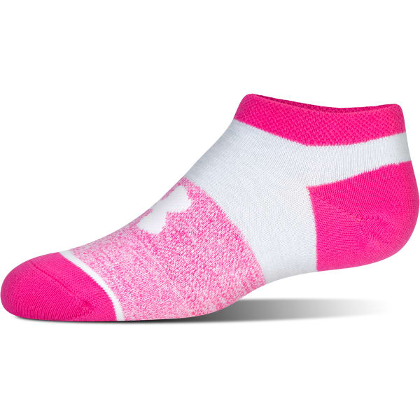 UNDER ARMOUR Big Girls' UA Essential No-Show Socks, 6-Pack