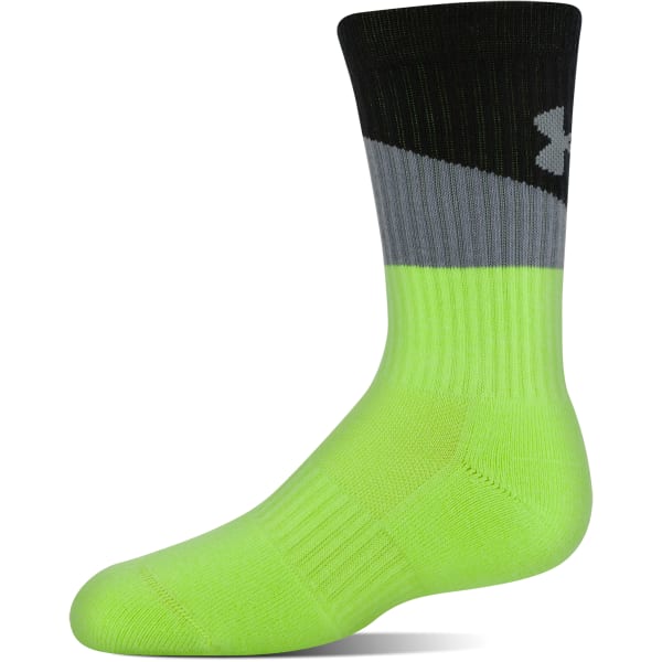 UNDER ARMOUR Big Boys' Phenom 3.0 Crew Socks, 3-Pack