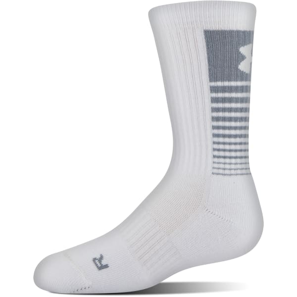 UNDER ARMOUR Big Boys' Phenom 3.0 Crew Socks, 3-Pack