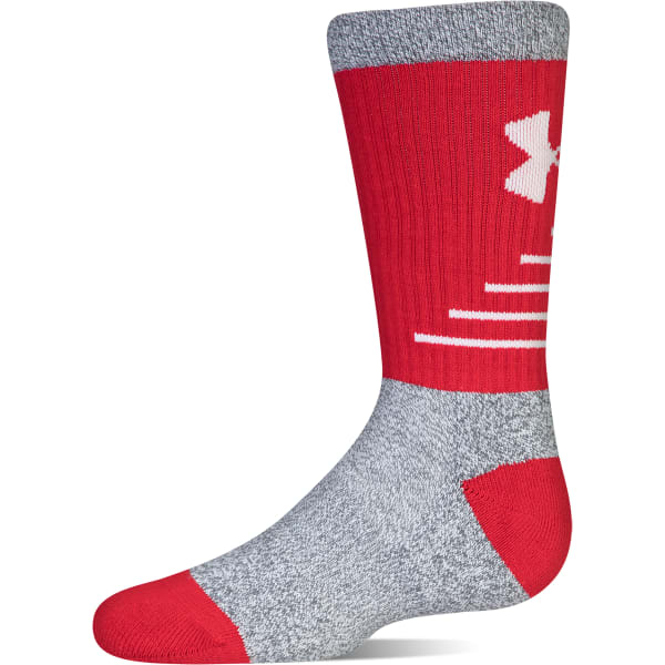 UNDER ARMOUR Big Boys' Phenom 3.0 Crew Socks, 3-Pack