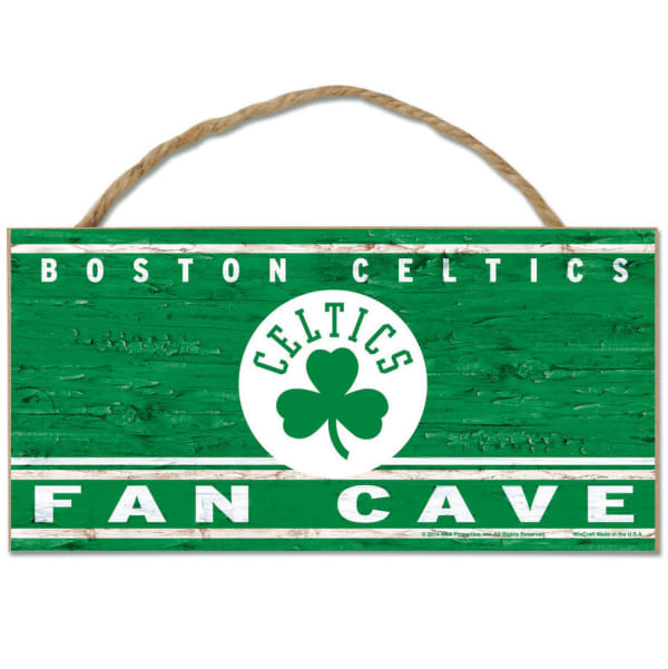 BOSTON CELTICS Fan Cave Wood Rope Sign