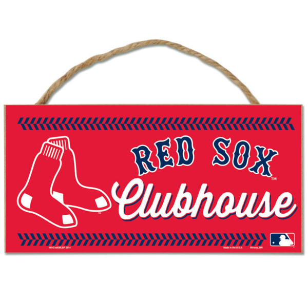 BOSTON RED SOX Fan Cave Wood Rope Sign
