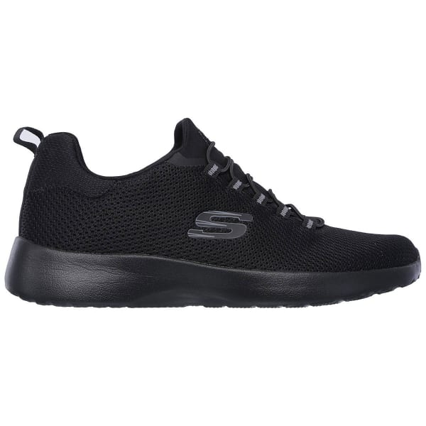 SKECHERS Men's Dynamight Sneakers, Black, Wide