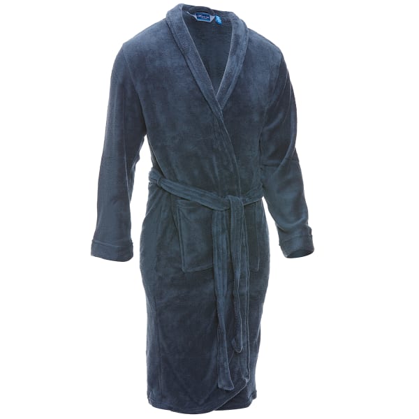 NORTHPOINT TRADING Men's Plush Solid Robe