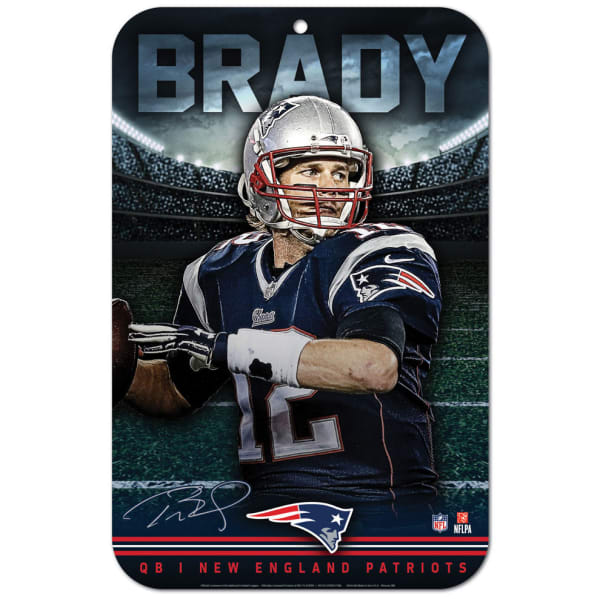 NEW ENGLAND PATRIOTS 11 x 17 in. Brady Plastic Sign