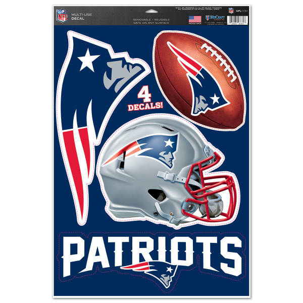 NEW ENGLAND PATRIOTS Multi-Use Decals, 4 Pack