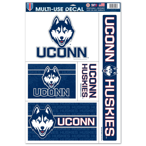 UCONN Multi-Use Decals, 4 Pack