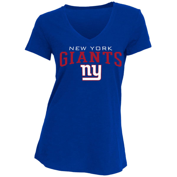 NEW YORK GIANTS Women's Short-Sleeve V-Neck Tee