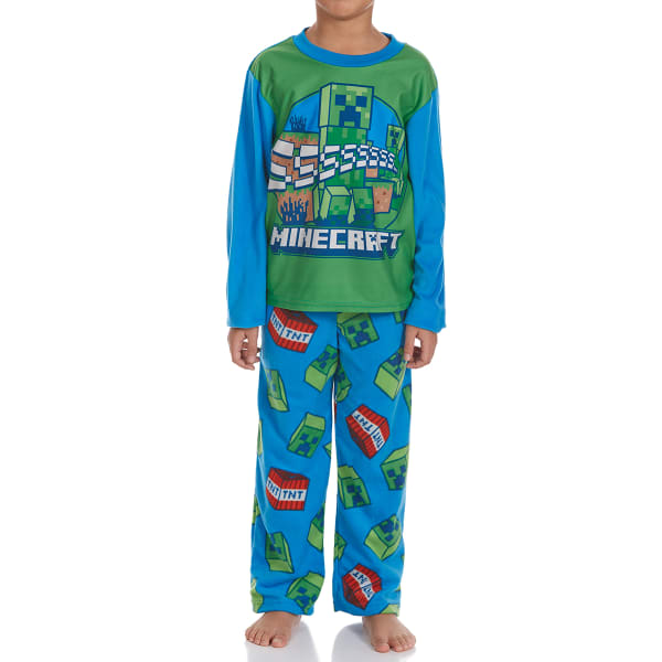 AME Boys' Two-Piece Minecraft Fleece Sleep Set