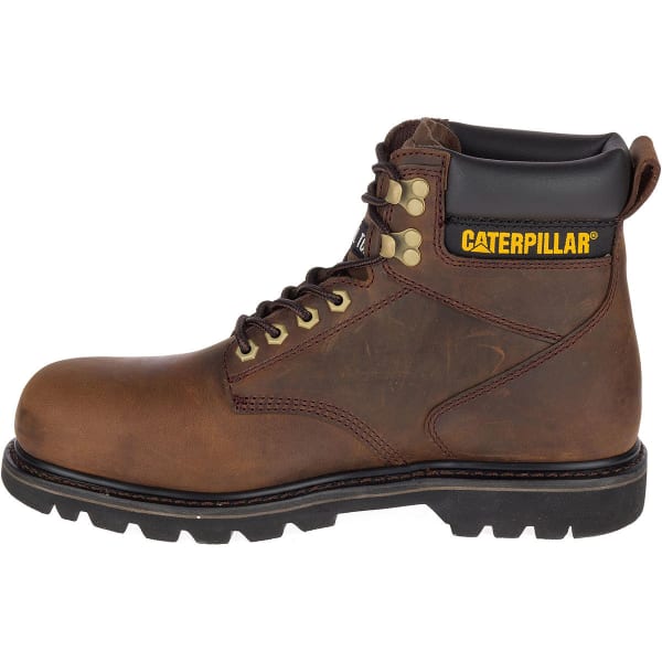 CATERPILLAR Men's 6 in. Second Shift Steel Toe Work Boots, Dark Brown