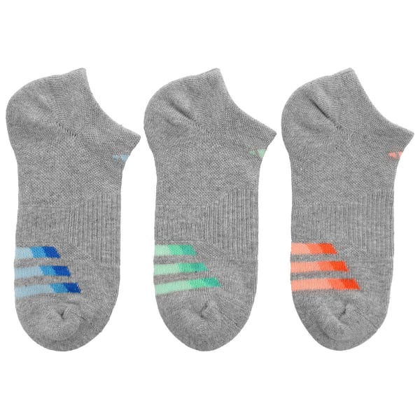 ADIDAS Women's Cushioned Variegated No-Show Socks, 3-Pack