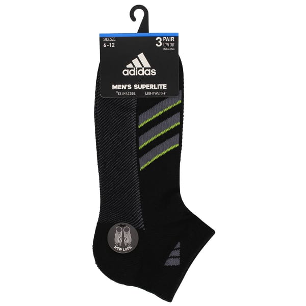 ADIDAS Men's Climacool Superlite Stripe Low-Cut Socks, 3-Pack