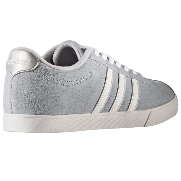 ADIDAS Women's Neo Courtset Sneakers, Clear Onix/Running White/Metallic Silver