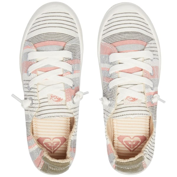 ROXY Girls' Bayshore III Multi-Stripe Lace-Up Casual Shoes