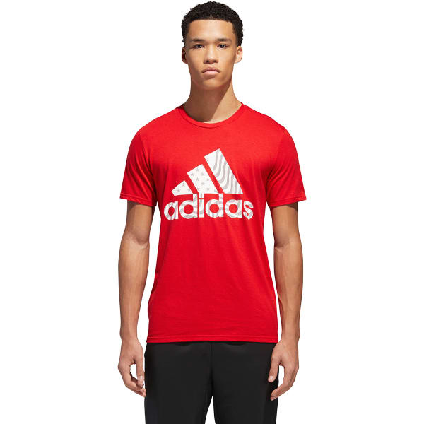 ADIDAS Men's Badge of Sport American Fill Short-Sleeve Tee