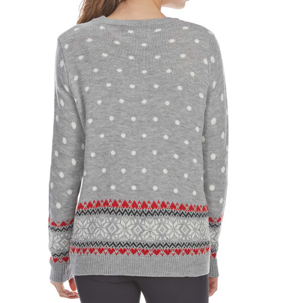 POOF Juniors' Polar Bear Long-Sleeve Christmas Sweater