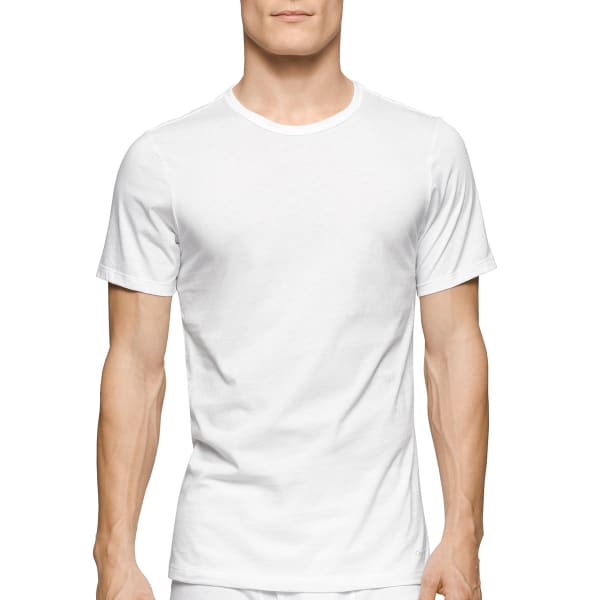 CALVIN KLEIN Men's Classic Slim Crew Short-Sleeve Undershirts, 3-Pack