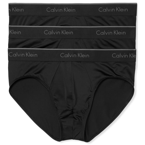 CALVIN KLEIN Men's Stretch Microfiber Hip Briefs, 3-Pack