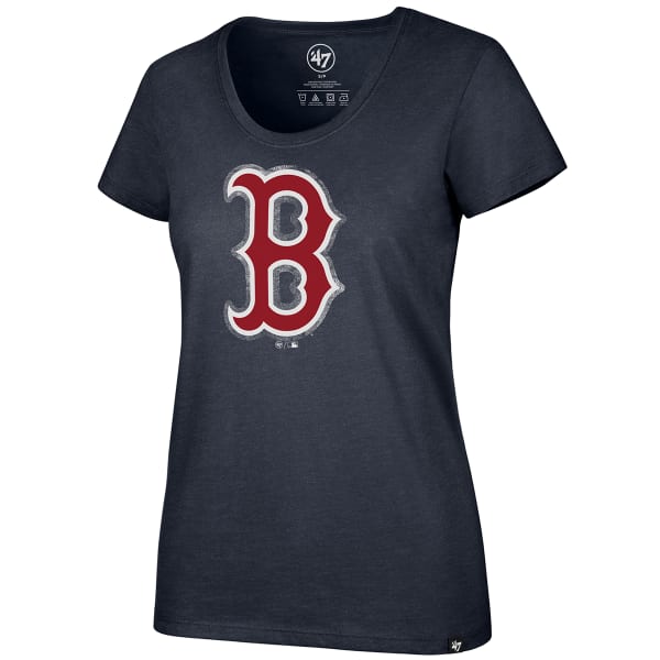 BOSTON RED SOX Women's Halo '47 Club Scoop Neck Short-Sleeve Tee