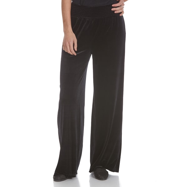 CRIMSON IN GRACE Women's Smock Waist Velvet Pants