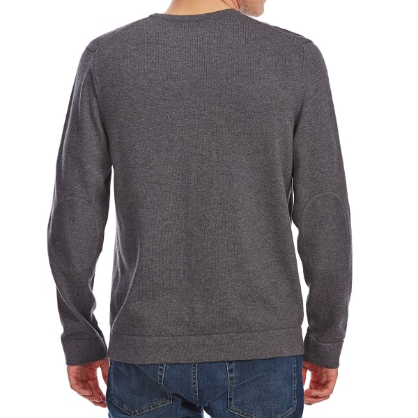 G.H. BASS & CO. Men's Long-Sleeve Crew Sweater with Elbow Patches