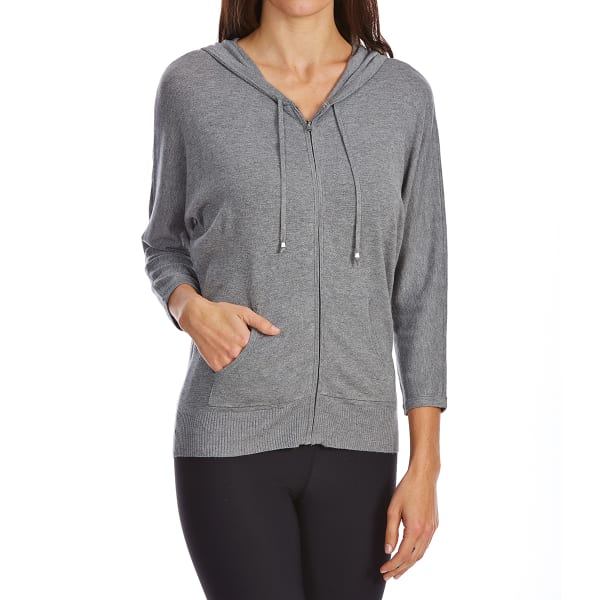 G.H. BASS & CO. Women's 3/4-Sleeve Full-Zip Hoodie