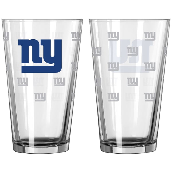 NEW YORK GIANTS 16 oz. Satin Etched Pint Glass