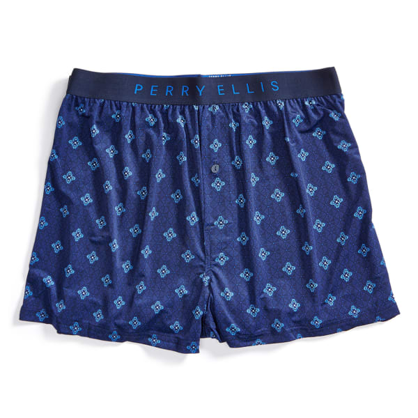 PERRY ELLIS Men's Hanging Luxe Neat Print Boxer Shorts