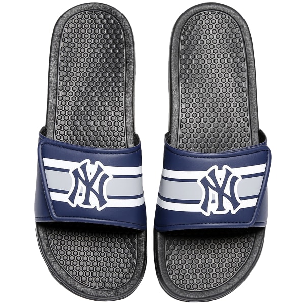 NEW YORK YANKEES Big Boys' Stripe Legacy Velcro Sport Slides