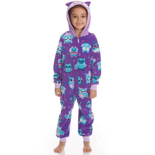 KOMAR Girls' Owl Blanket Sleeper Pajamas