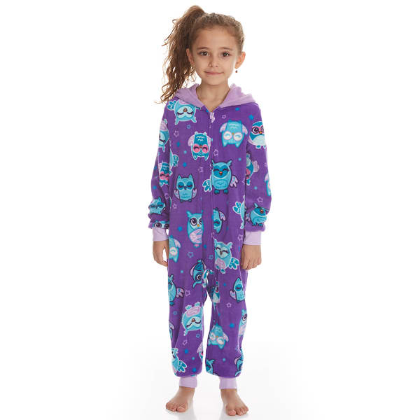 KOMAR Girls' Owl Blanket Sleeper Pajamas