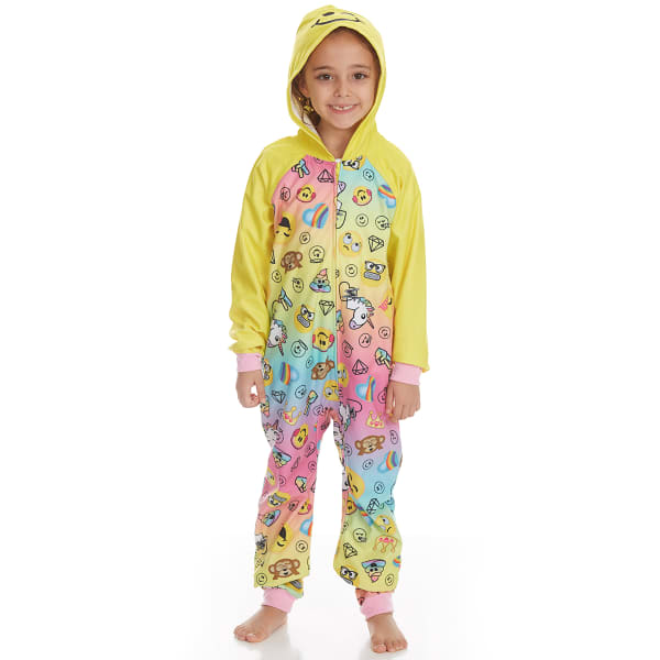 KOMAR Girls' Emojination Blanket Sleeper Pajamas