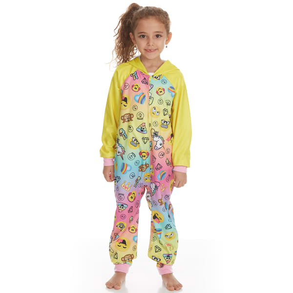 KOMAR Girls' Emojination Blanket Sleeper Pajamas