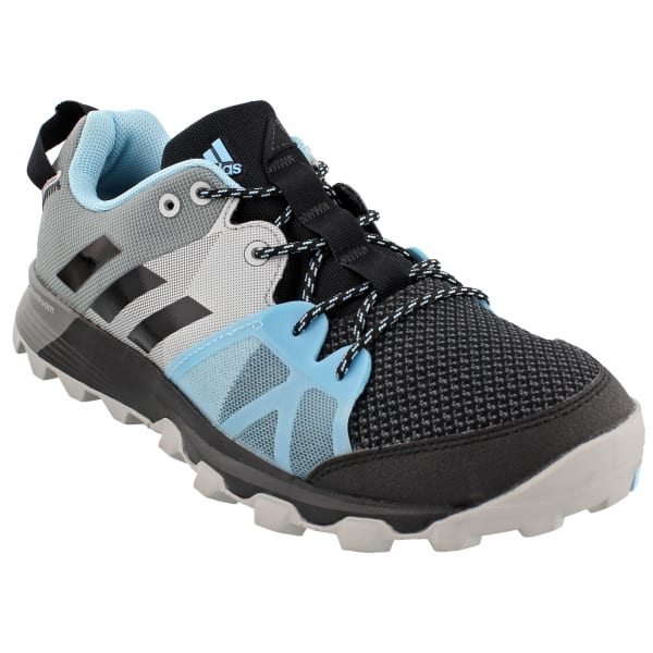 ADIDAS Women's Kanadia 8.1 Trail Running Shoes, Black/Black/Icey Blue