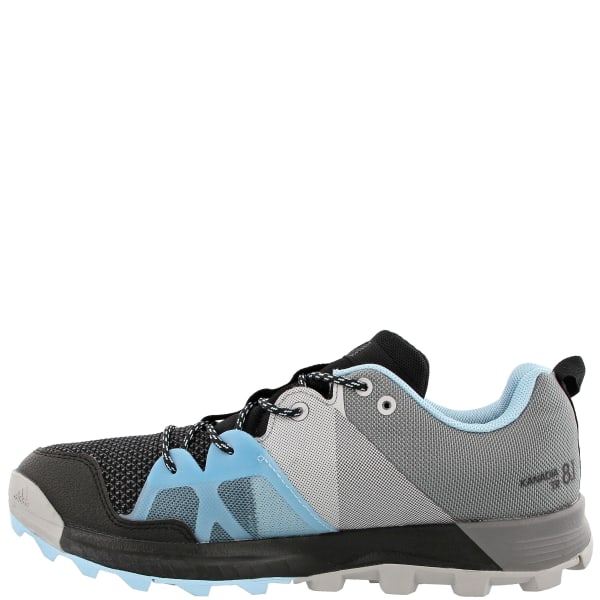 ADIDAS Women's Kanadia 8.1 Trail Running Shoes, Black/Black/Icey Blue