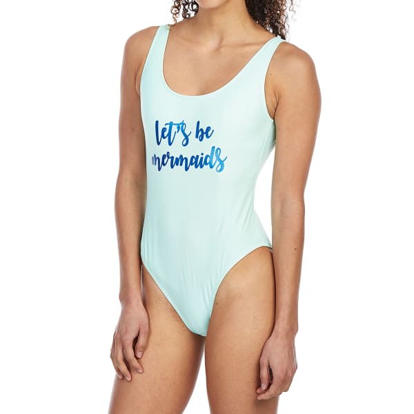 99 DEGREES Juniors' Pineapple Delight Graphic One-Piece Swimsuit