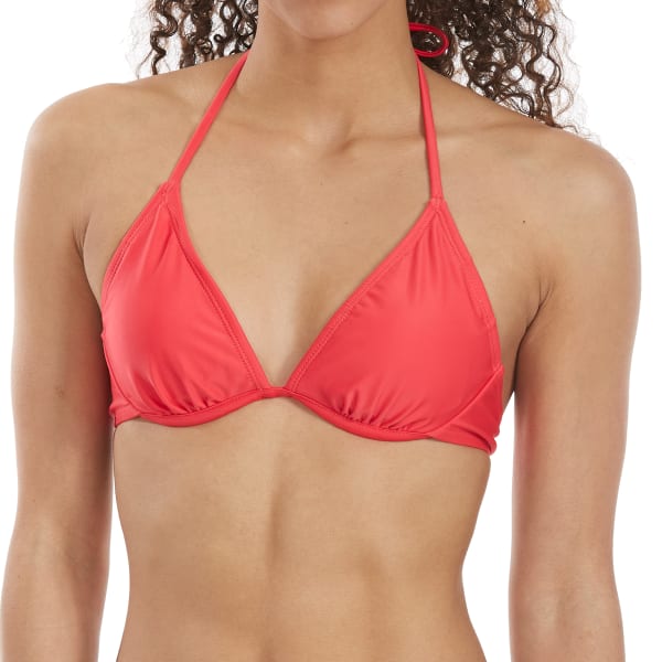 HOT WATER Juniors' Half-Wire Triangle Bikini Top